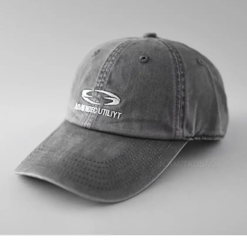 Gray Embroidered Baseball Cap for Men Women - Image 11