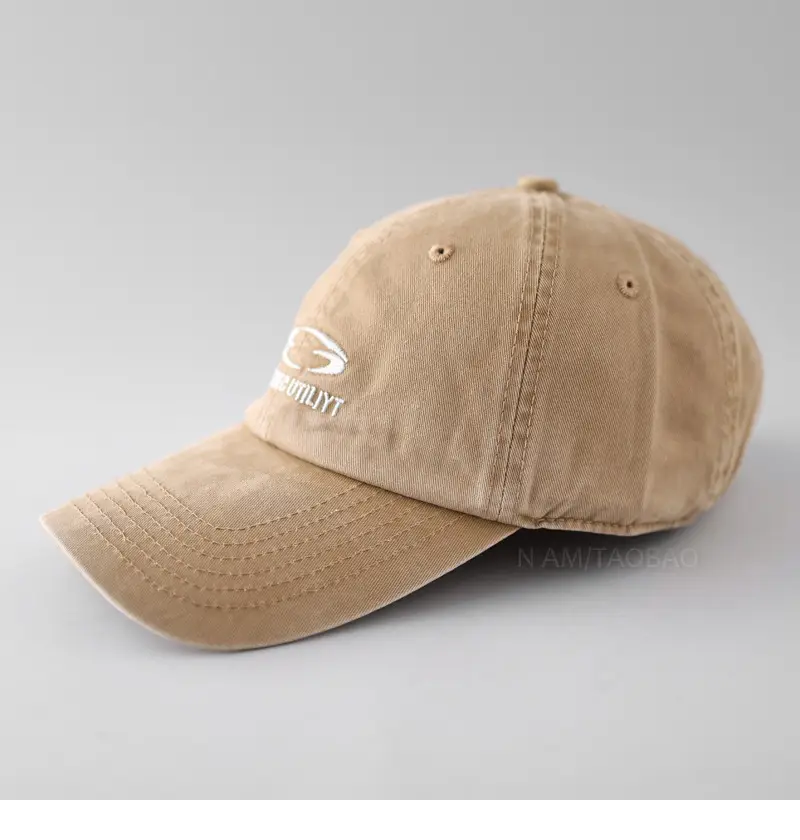 Gray Embroidered Baseball Cap for Men Women — feature 9