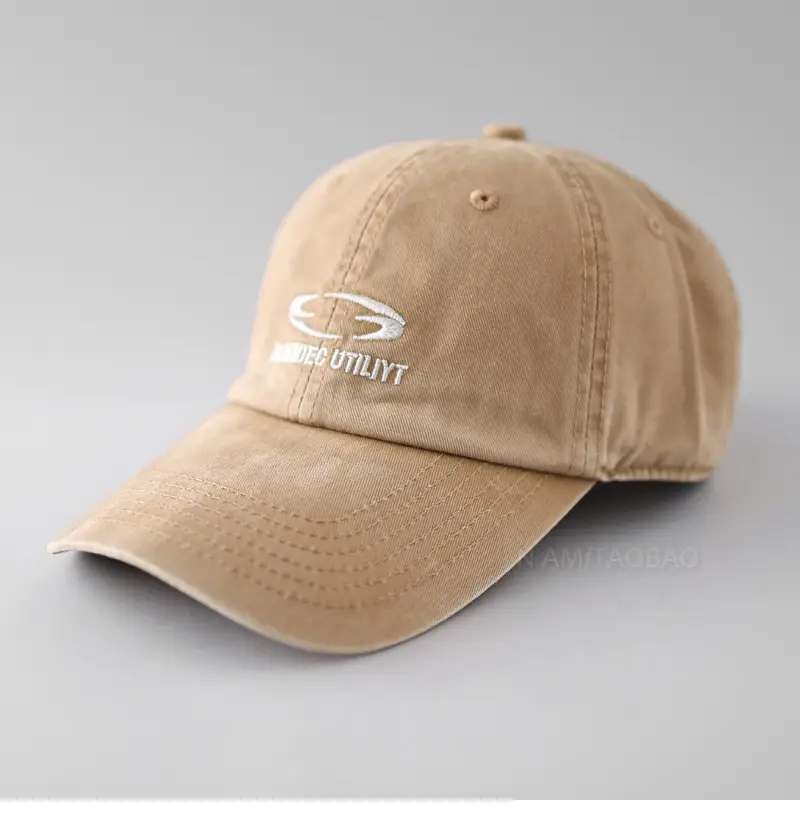Gray Embroidered Baseball Cap for Men Women - Image 6