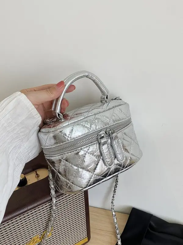 Black Rhomboid Chain Bag Women 2025 - Image 8