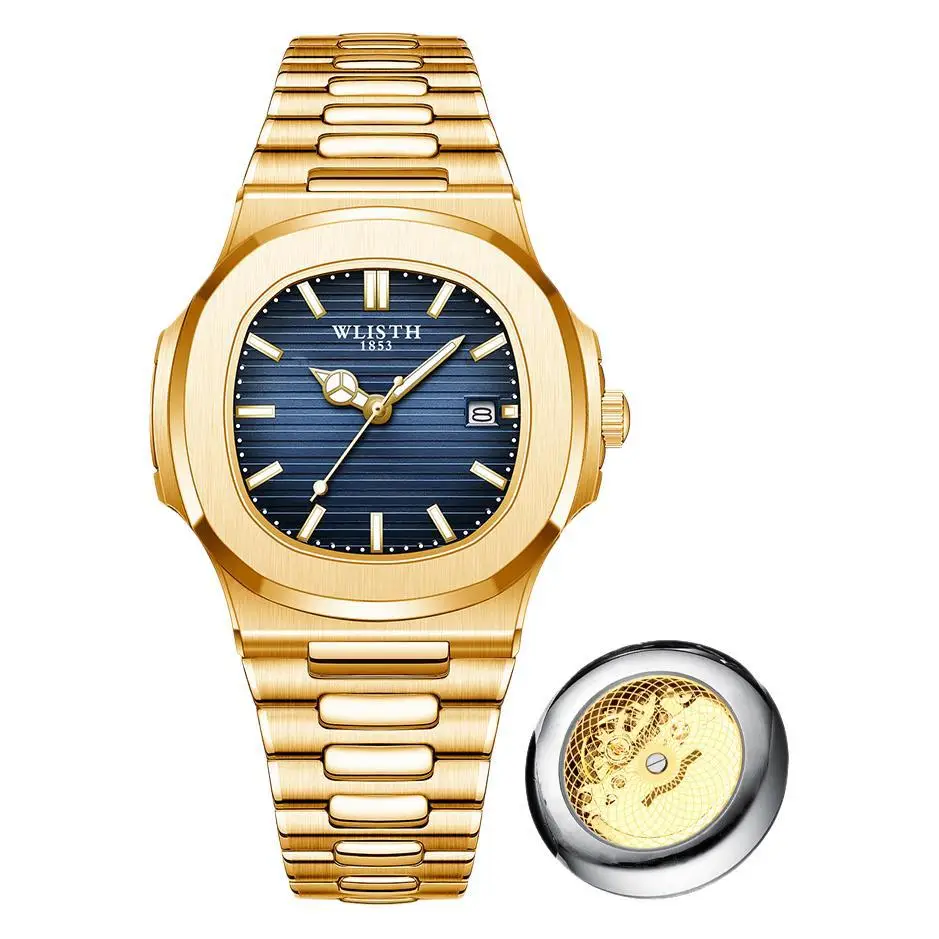 Swiss Brand Men's Quartz Watch Silver Stainless Band