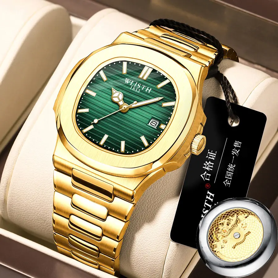 Swiss Brand Men's Quartz Watch Silver Stainless Band