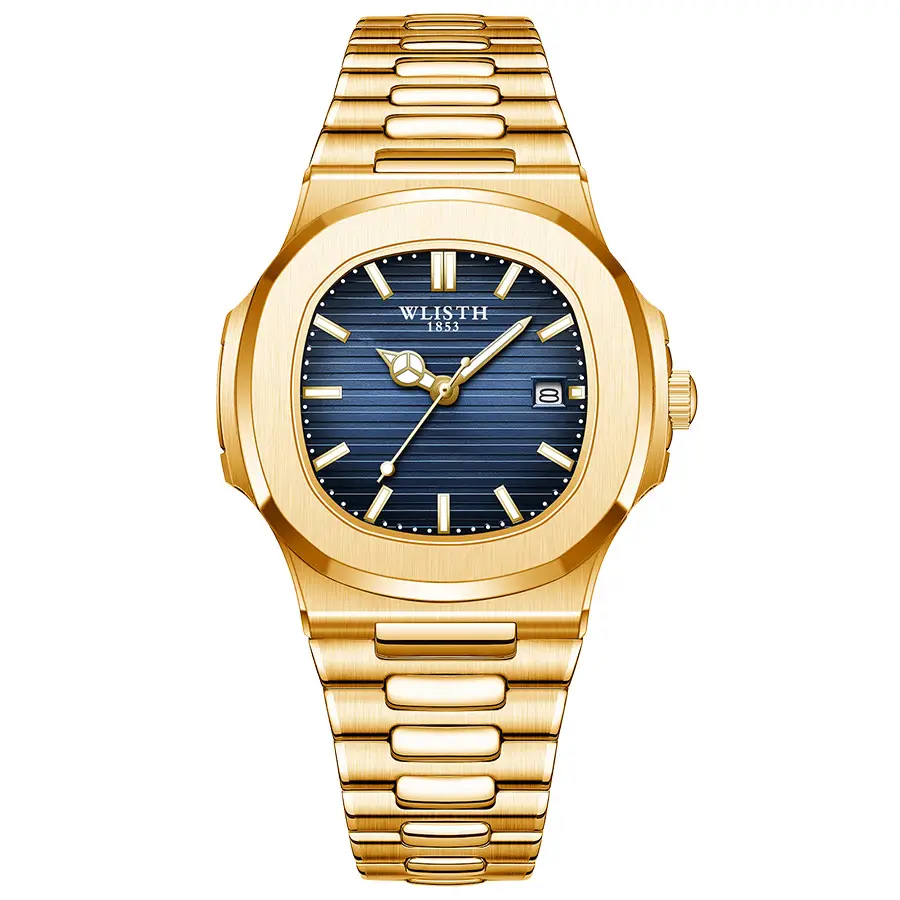Swiss Brand Men's Quartz Watch Silver Stainless Band