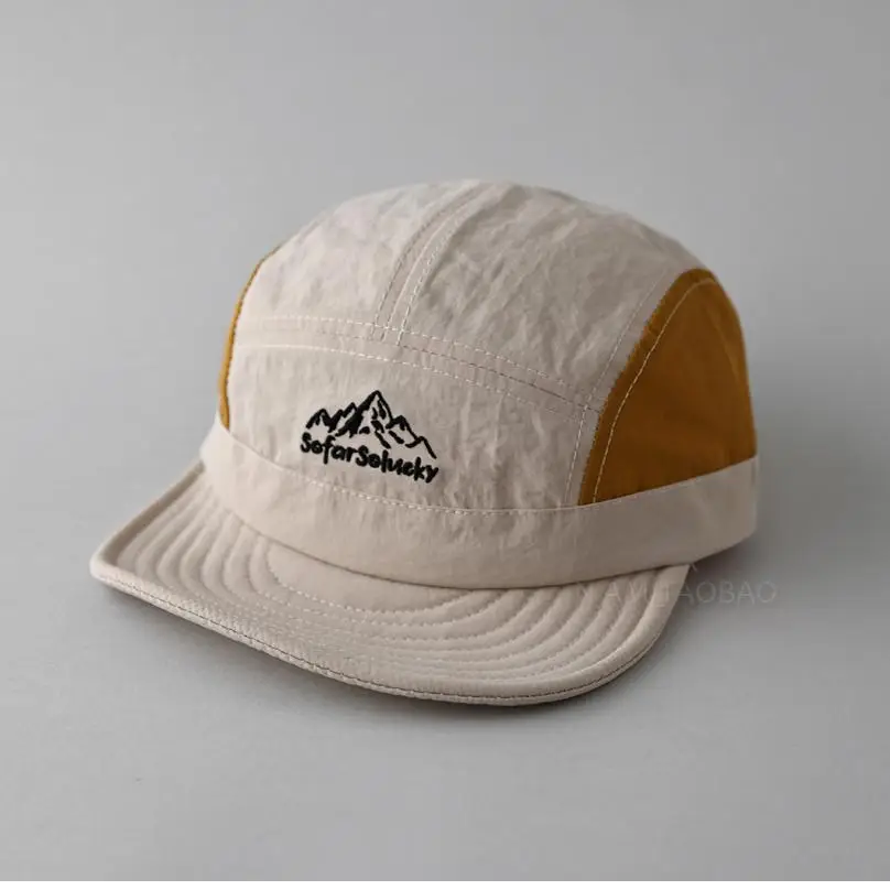Men Black Mountain Embroidered Cap Summer - Image 10
