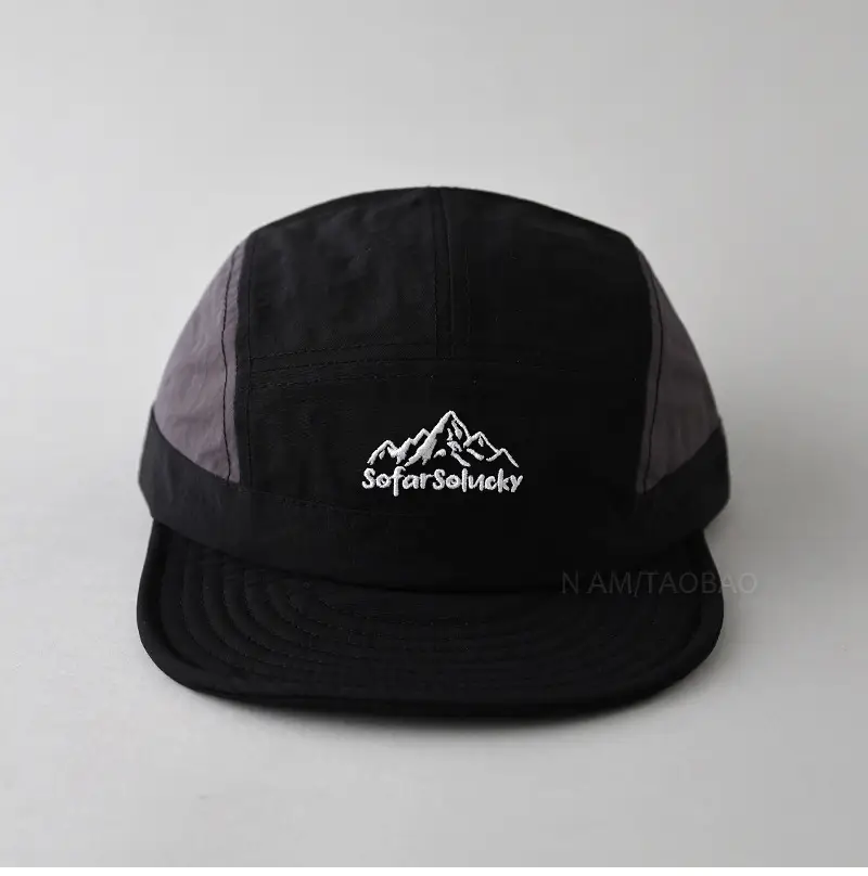 Men Black Mountain Embroidered Cap Summer — feature 7
