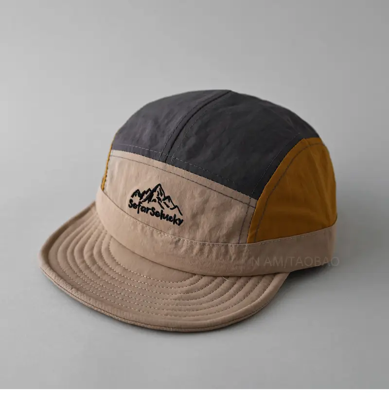 Men Black Mountain Embroidered Cap Summer - Image 2