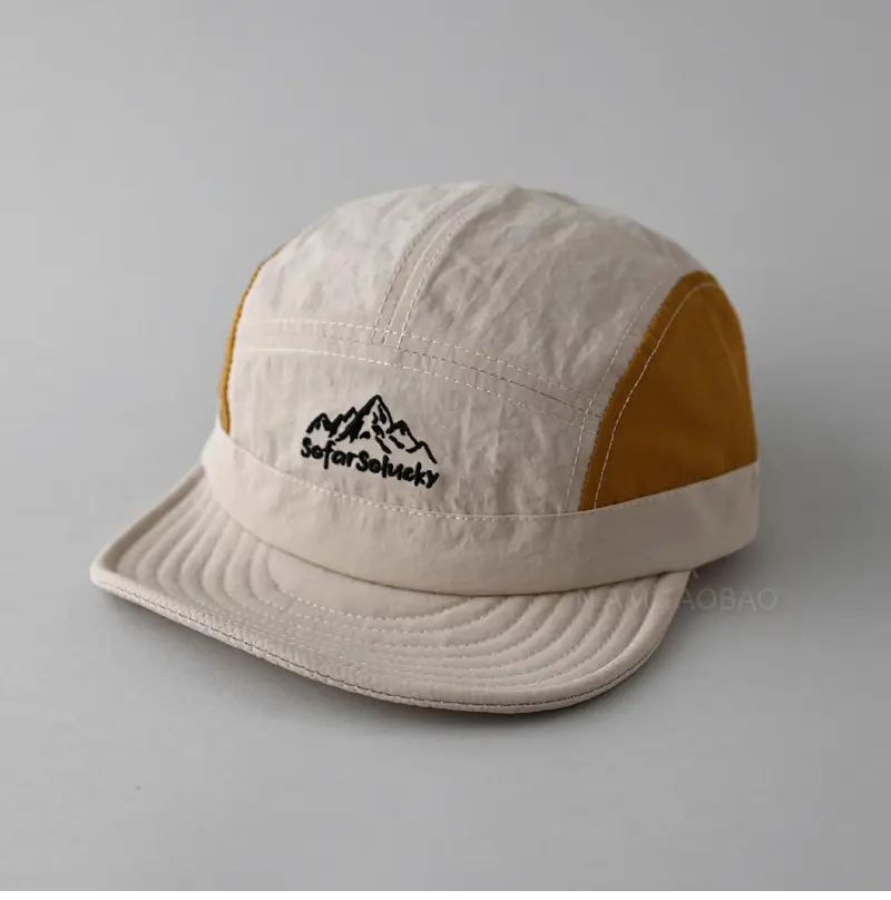 Men Black Mountain Embroidered Cap Summer - Image 4