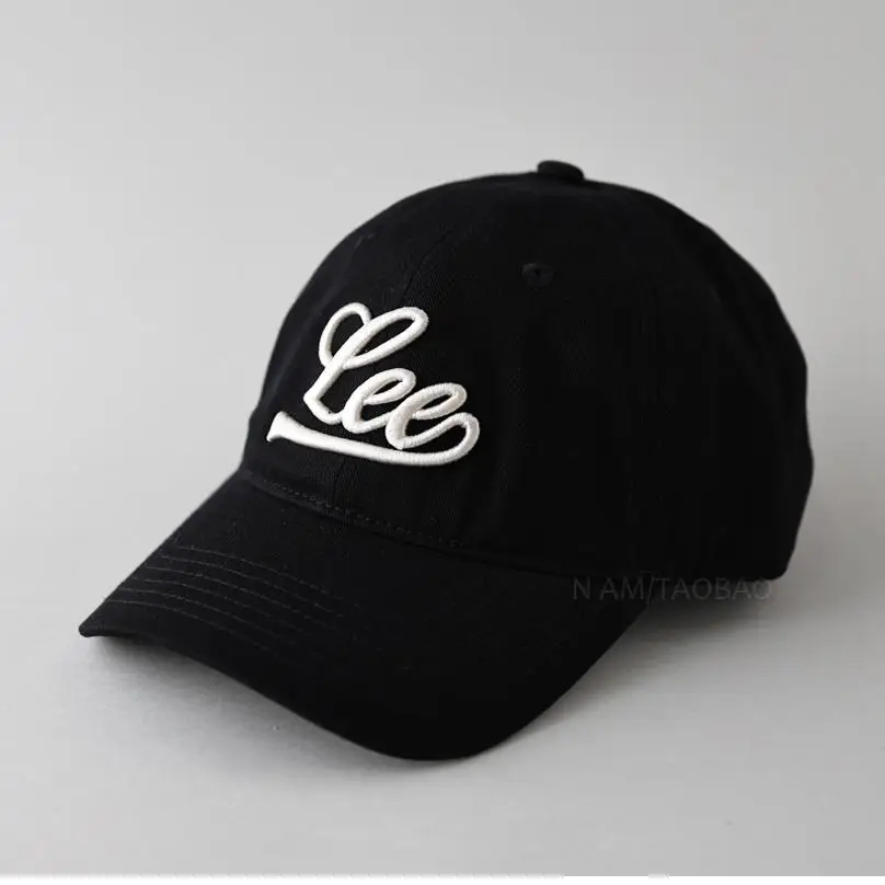 Black Korean Letter Embroidered Cap for Men Women - Image 8