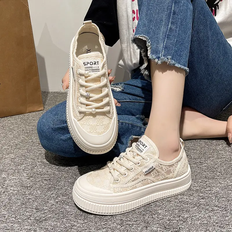 Women's Breathable White Lace Sneakers 2025 - Image 6