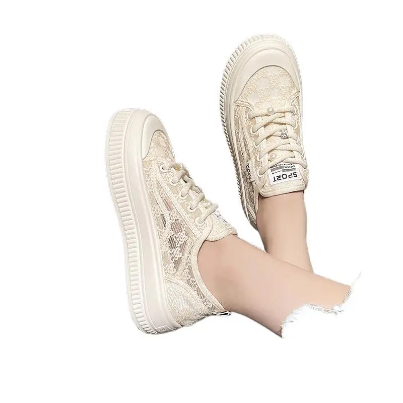 Women's Breathable White Lace Sneakers 2025 - Image 7