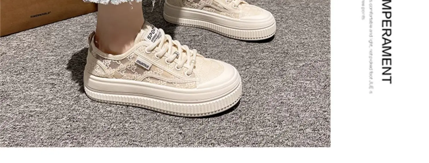 Women's Breathable White Lace Sneakers 2025 — feature 21