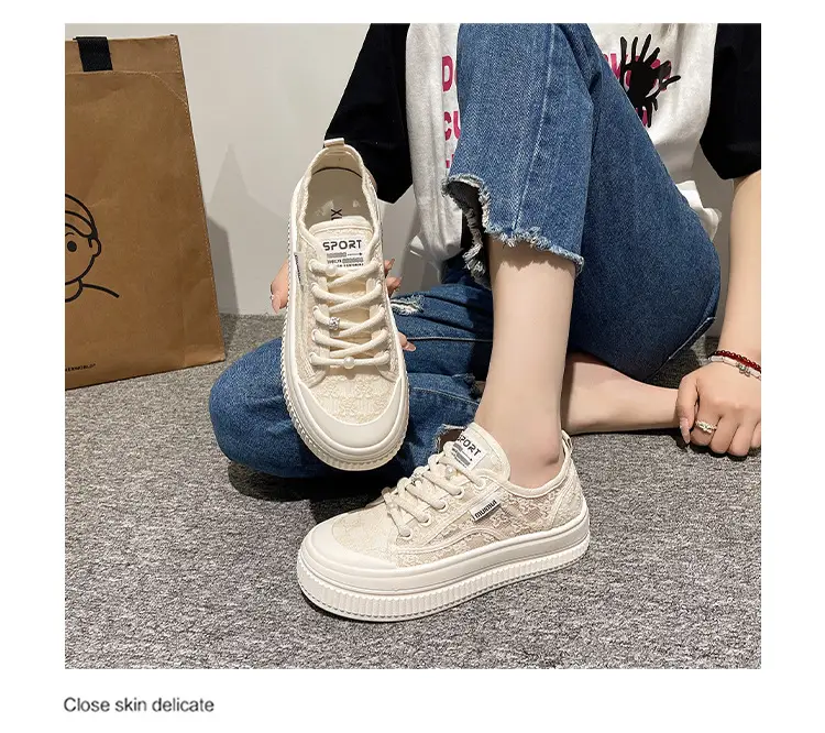 Women's Breathable White Lace Sneakers 2025 — feature 22