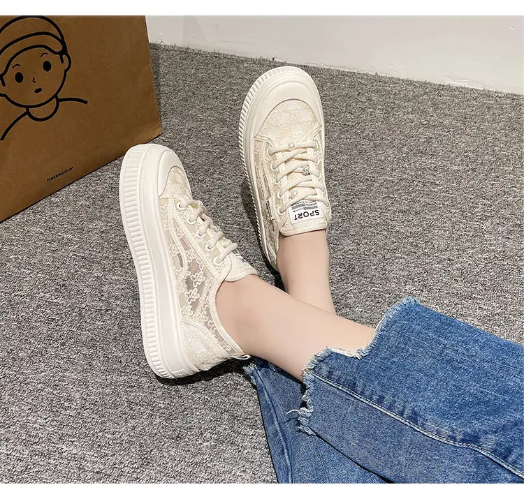 Women's Breathable White Lace Sneakers 2025 — feature 23