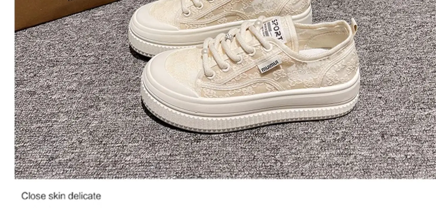 Women's Breathable White Lace Sneakers 2025 — feature 25