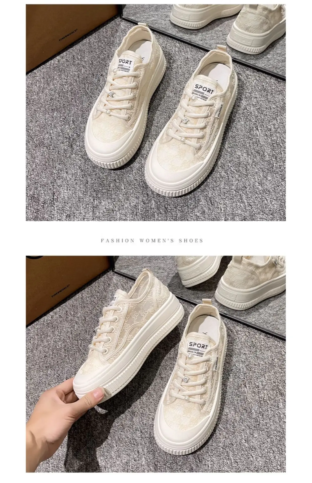 Women's Breathable White Lace Sneakers 2025 — feature 28