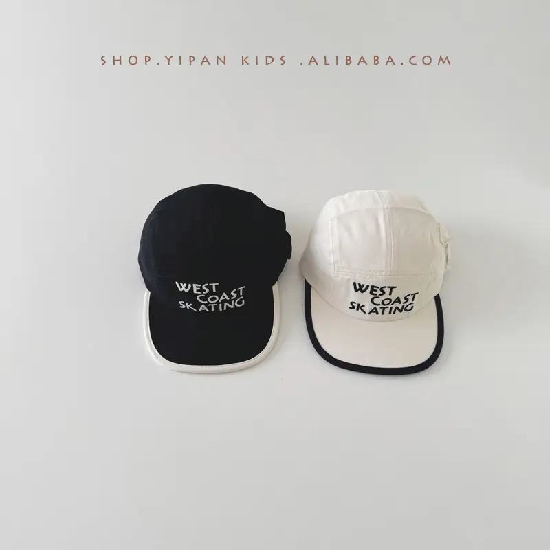 Black West Side Running Cap for Kids Spring Autumn 2025 - Image 4