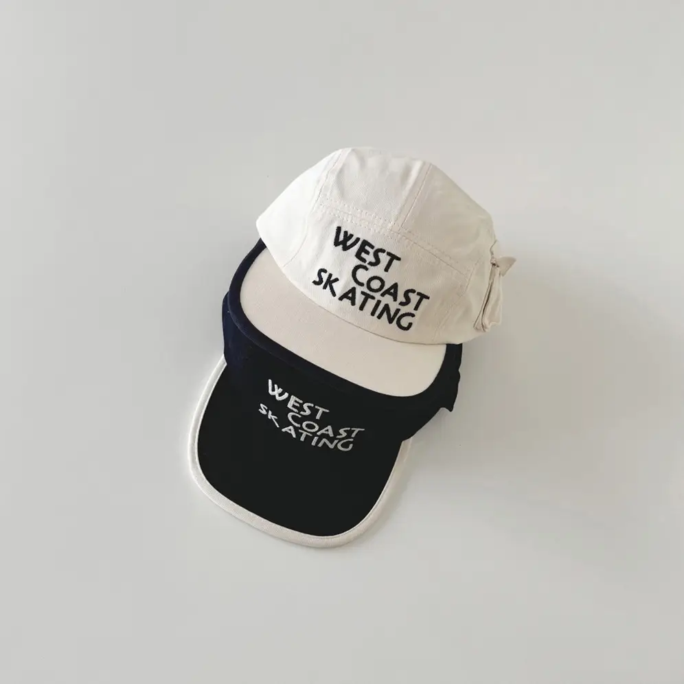 Black West Side Running Cap for Kids Spring Autumn 2025 - Image 6