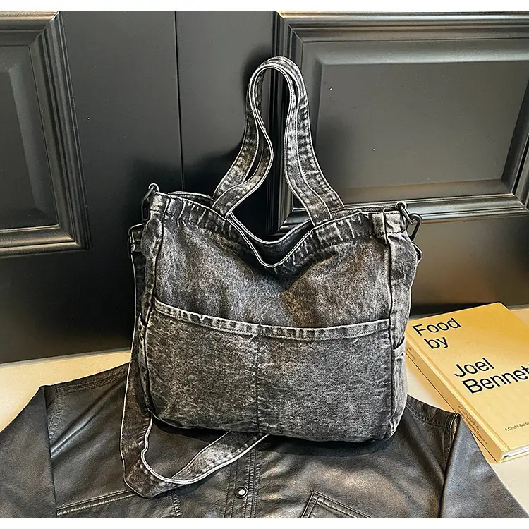 Women Denim Shoulder Bag Large Capacity Casual Commuter — feature 15