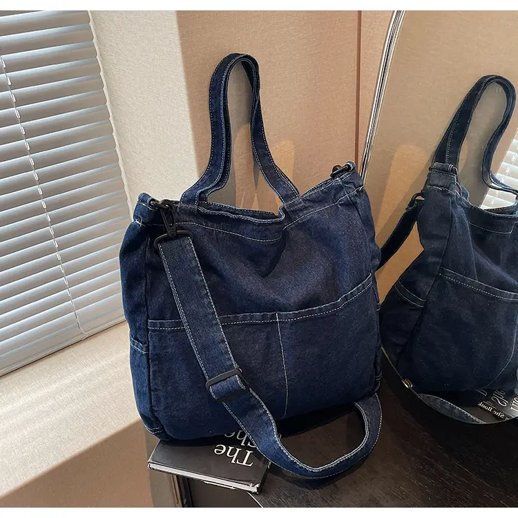 Women Denim Shoulder Bag Large Capacity Casual Commuter — feature 16