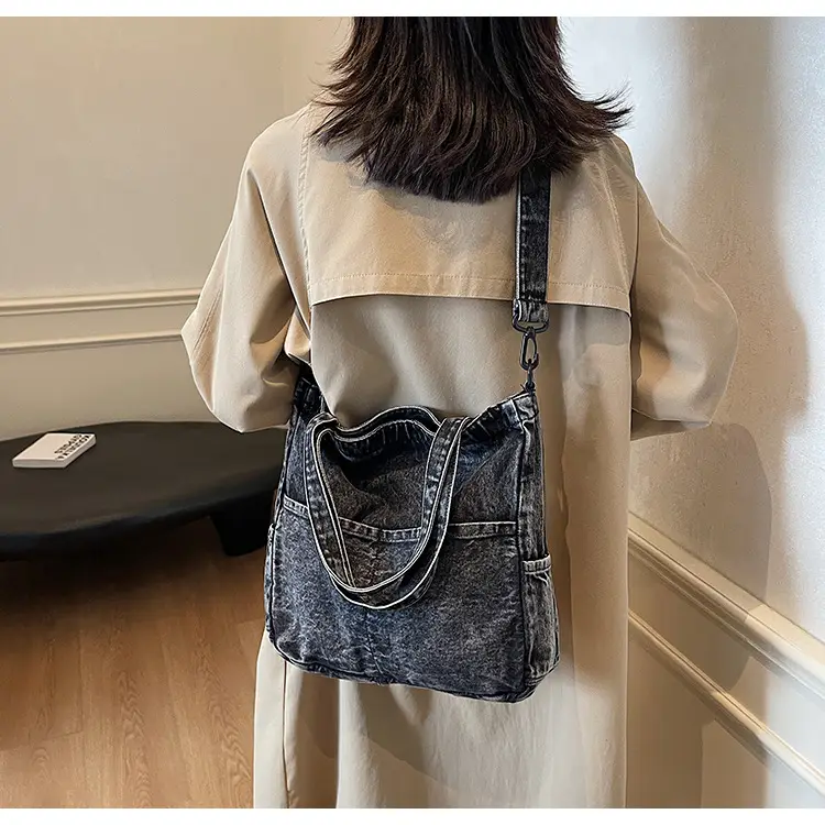 Women Denim Shoulder Bag Large Capacity Casual Commuter — feature 25