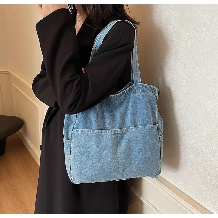 Women Denim Shoulder Bag Large Capacity Casual Commuter — feature 27