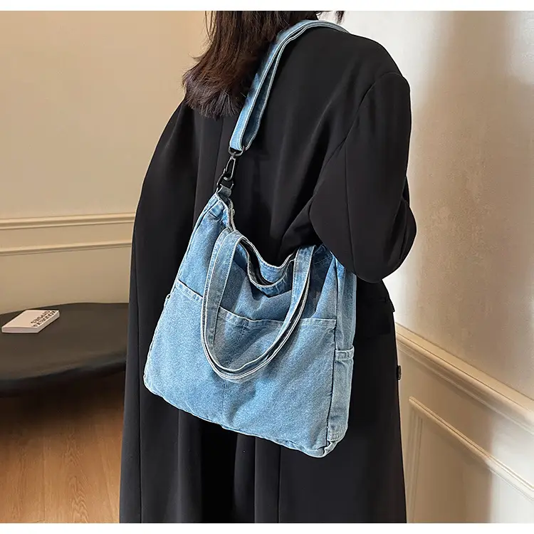 Women Denim Shoulder Bag Large Capacity Casual Commuter — feature 29