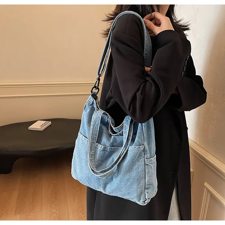 Women Denim Shoulder Bag Large Capacity Casual Commuter — feature 30