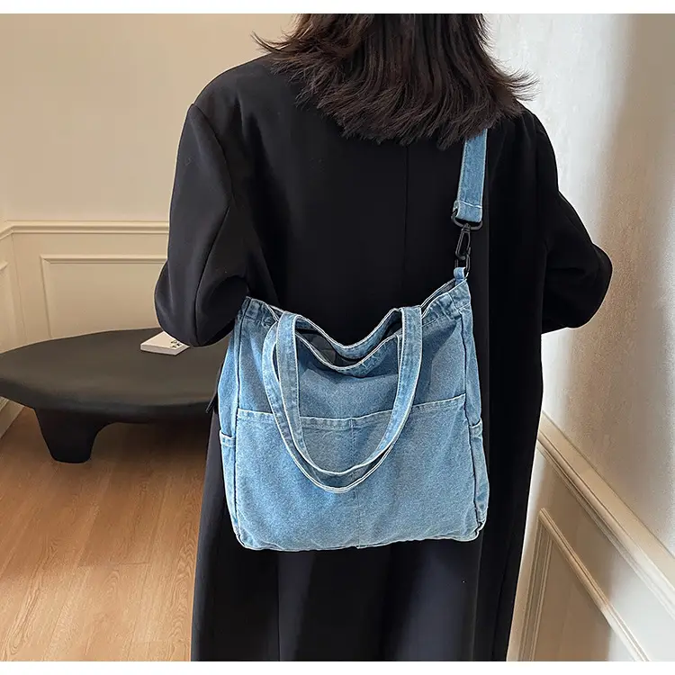 Women Denim Shoulder Bag Large Capacity Casual Commuter — feature 31