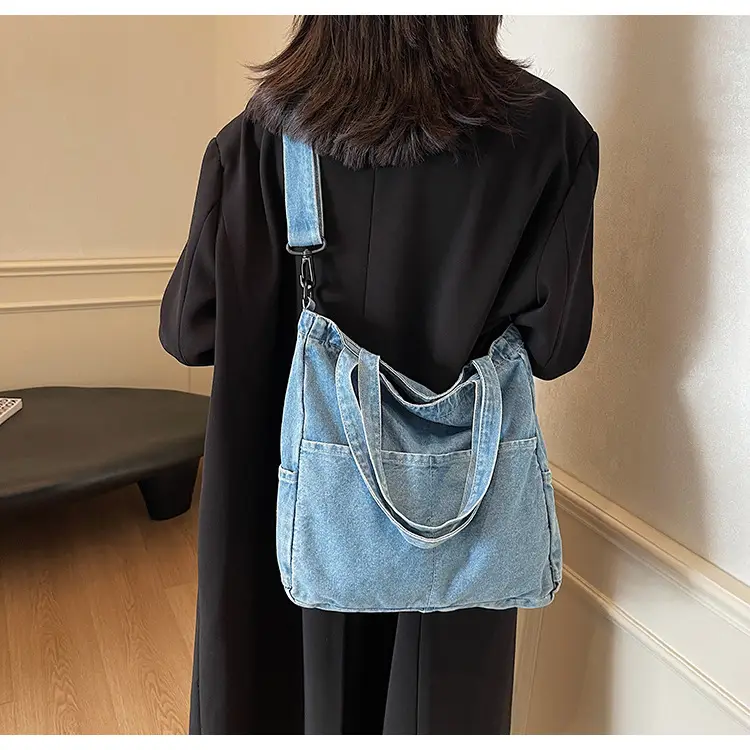 Women Denim Shoulder Bag Large Capacity Casual Commuter — feature 32