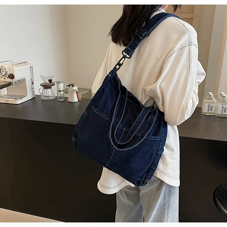 Women Denim Shoulder Bag Large Capacity Casual Commuter — feature 36