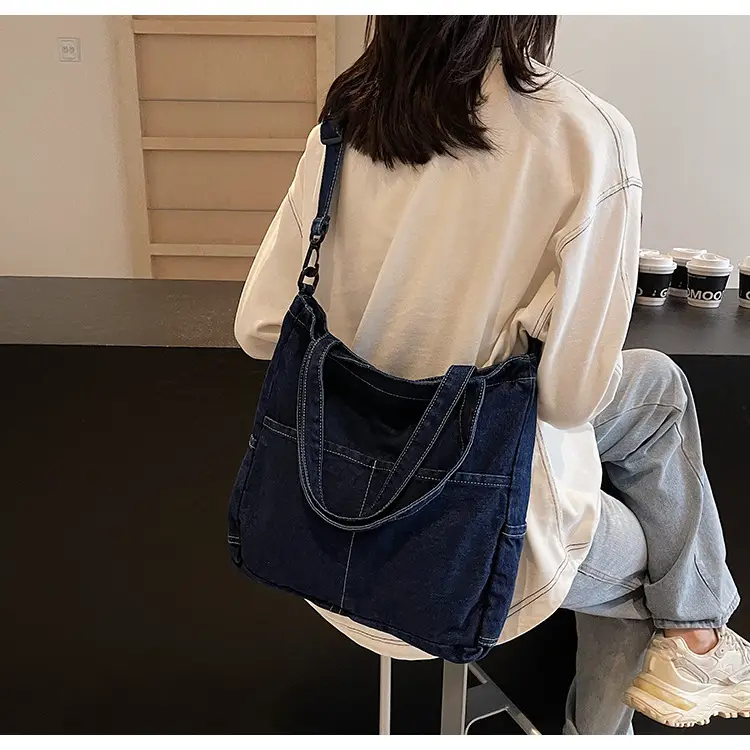 Women Denim Shoulder Bag Large Capacity Casual Commuter — feature 38