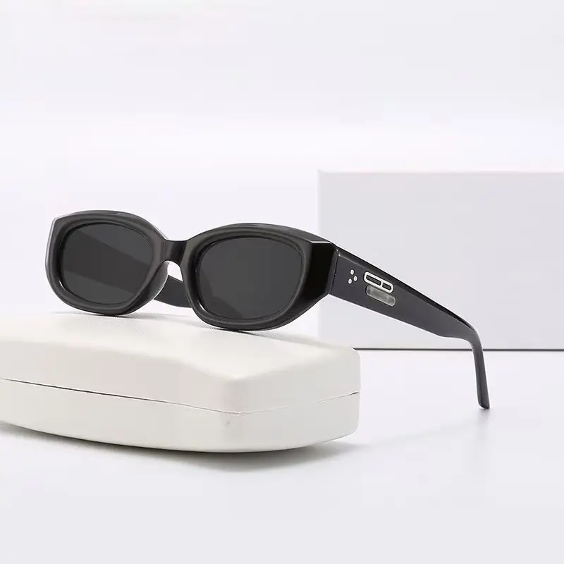 Men Retro Flat Frame Sunglasses Polarized 90s Style