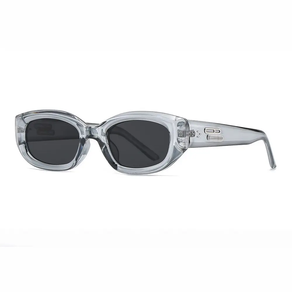 Men Retro Flat Frame Sunglasses Polarized 90s Style