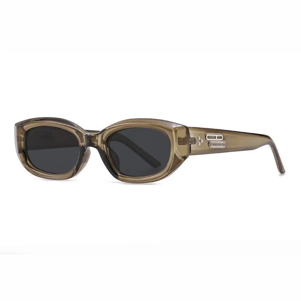Men Retro Flat Frame Sunglasses Polarized 90s Style