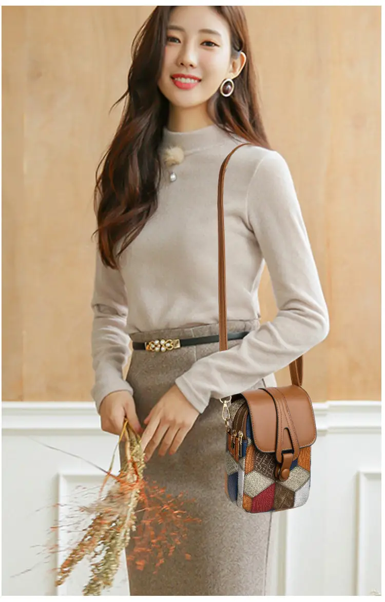 Women's Multi-compartment Zipper Crossbody Bag — feature 11