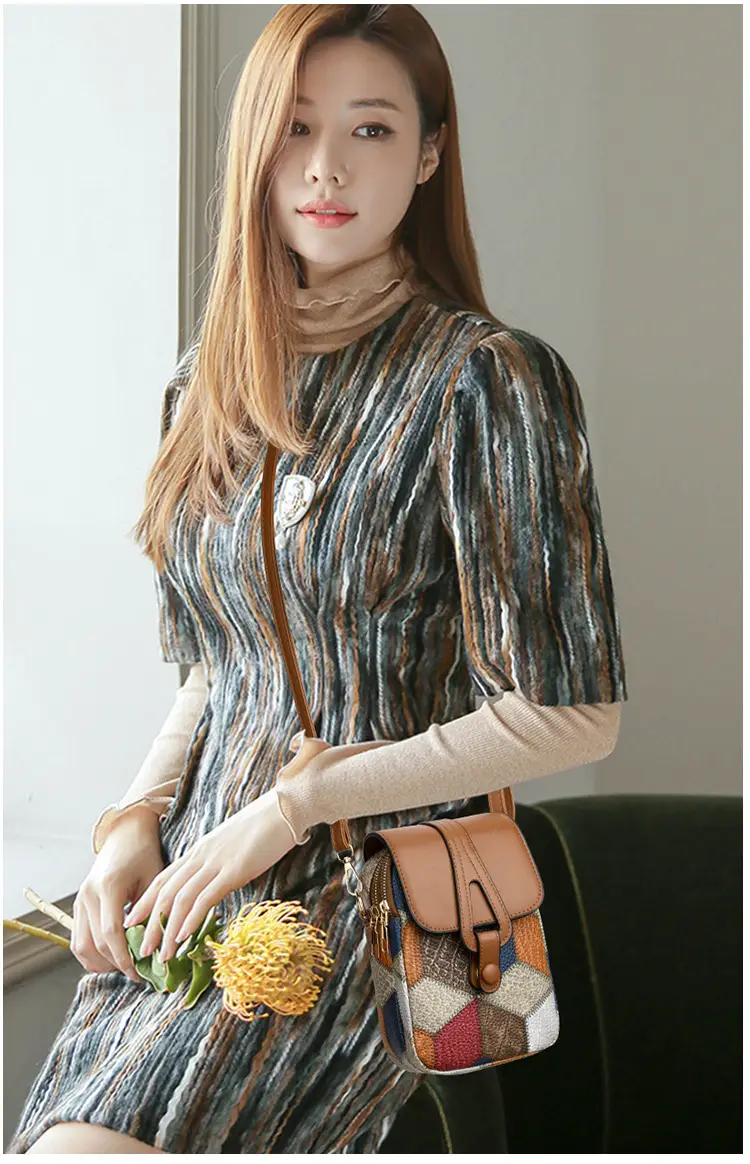 Women's Multi-compartment Zipper Crossbody Bag — feature 12