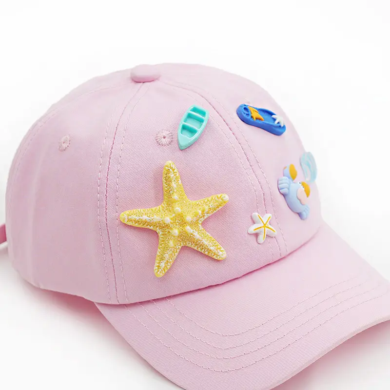 Pink 3D Cartoon Sun Hat for Boys Girls Travel Baseball Cap - Image 10