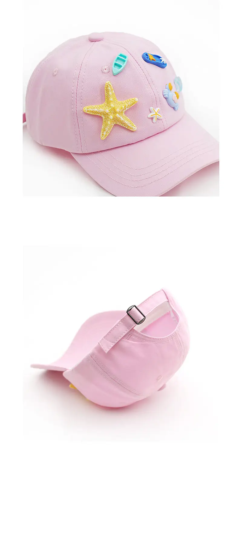 Pink 3D Cartoon Sun Hat for Boys Girls Travel Baseball Cap — feature 4