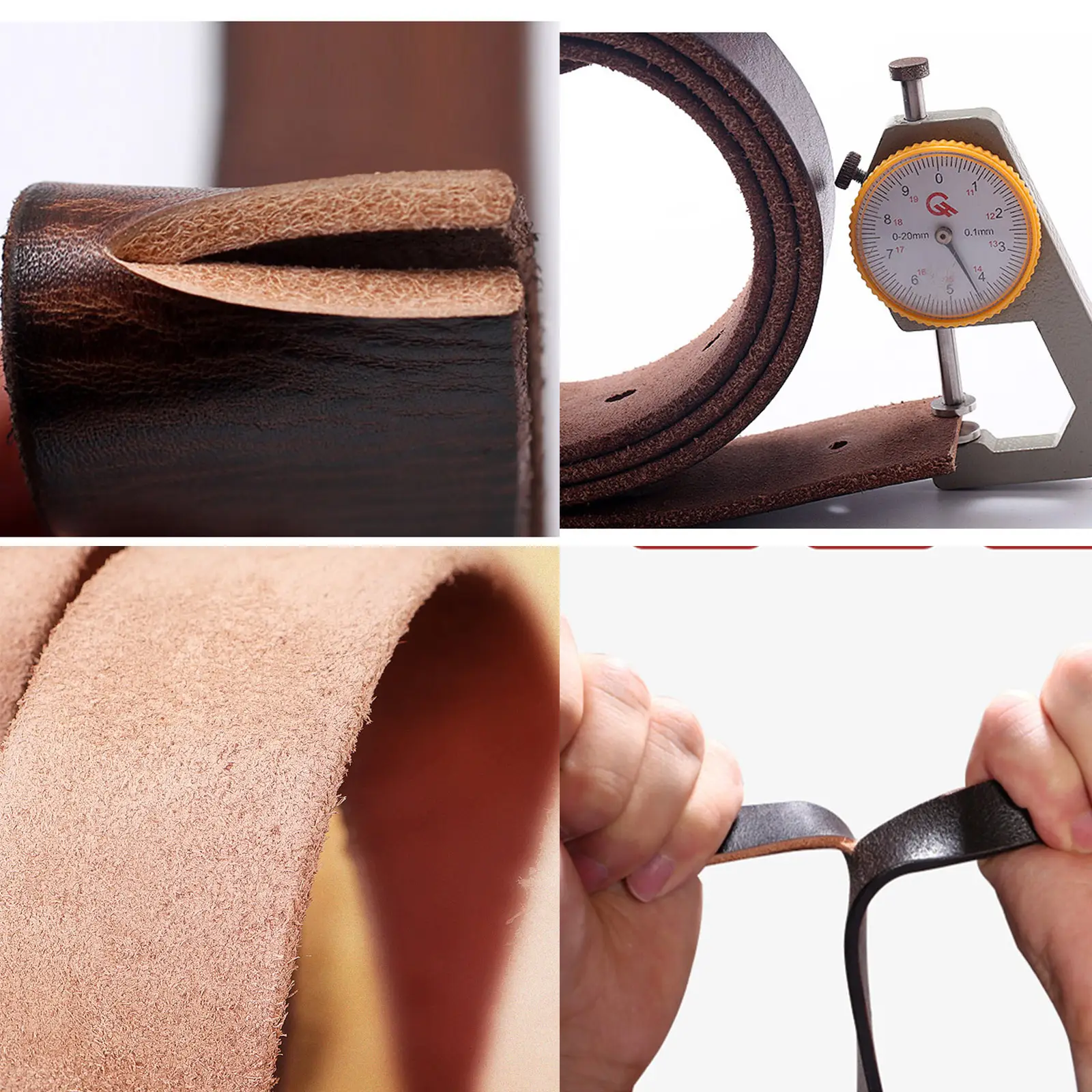 Men's Thick Leather Belt with Needle Buckle Brown