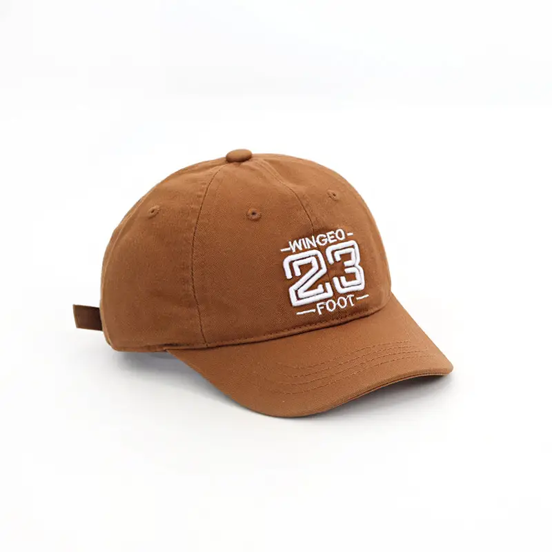 23 Digital Embroidered Baseball Cap Brown Boys Girls