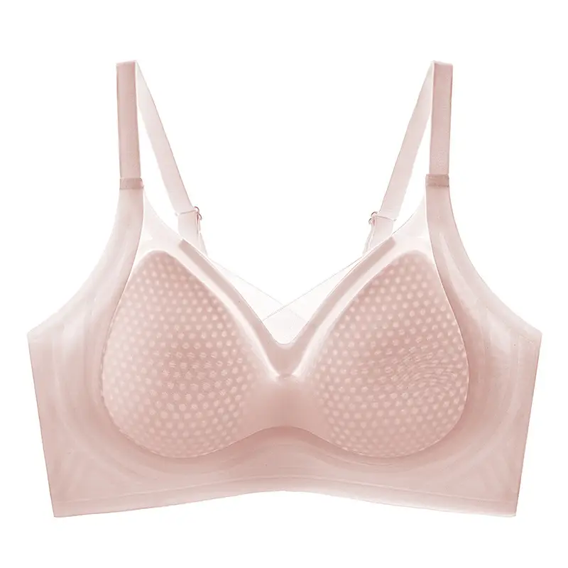 Pink Jelly Push-Up Anti-Sagging Parammary Bra - Image 4