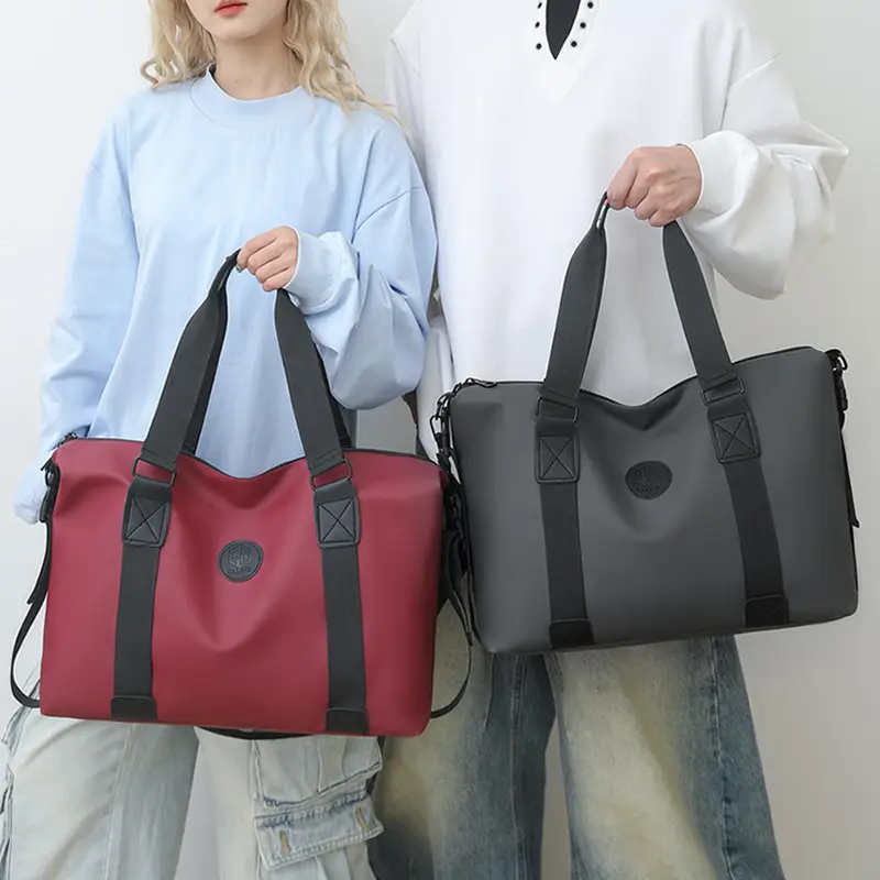 Trendy Yoga Bag Black Red Lightweight Travel Bag - Image 8