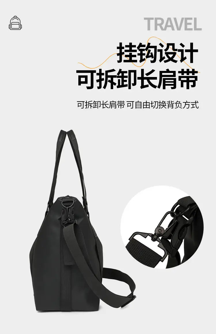Trendy Yoga Bag Black Red Lightweight Travel Bag — feature 15