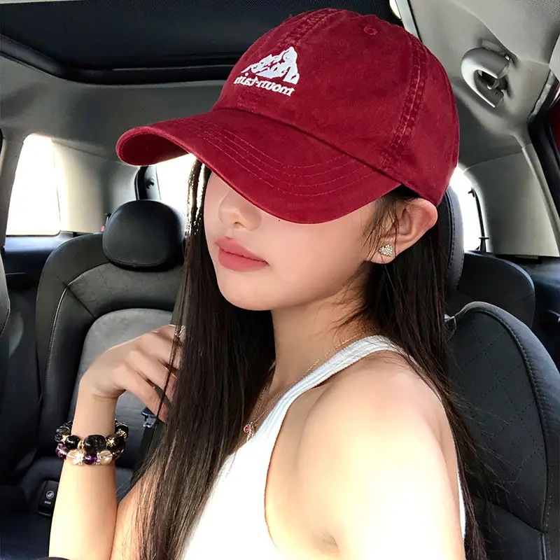 Pink Embroidered Baseball Cap for Women 2025 - Image 5