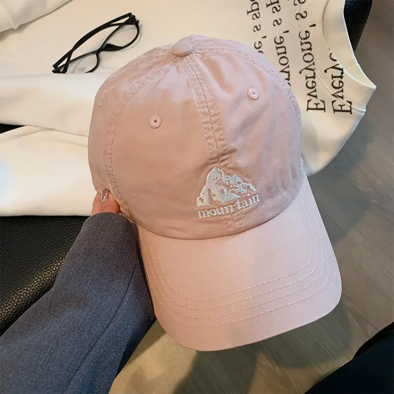 Pink Embroidered Baseball Cap for Women 2025 - Image 3