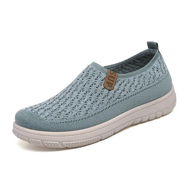 Women's New Style Knitted Elastic Thick-Soled Breathable Shoes, Non-Slip Soft-Soled Versatile Loafers for Mothers, Casual Shoes Temu - Image 3