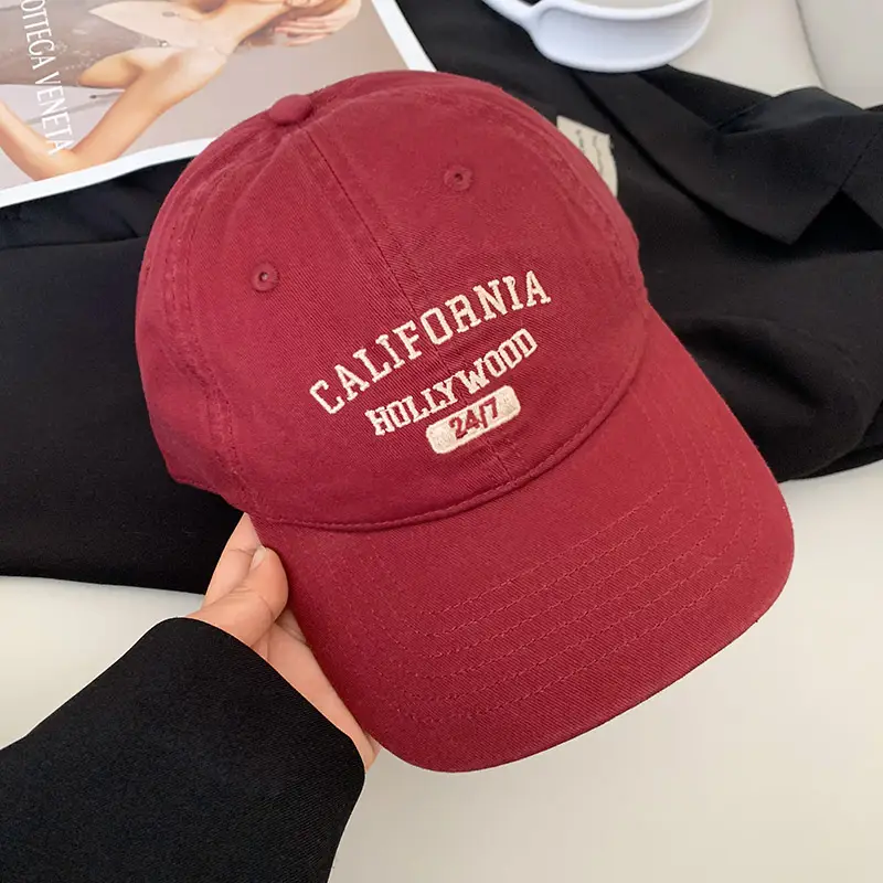 California Flag Embroidered Green Baseball Cap for Women