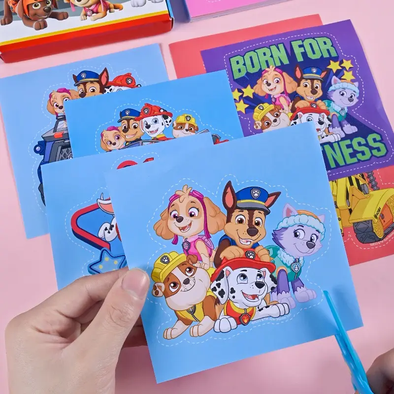 Paw Patrol Paper-Cutting Children's Craft Kit for Kindergarten, Suitable for 2-3 Year Old Toddlers, Beginner-Level, Frozen-Themed, Peppa Pig Educational Toys
