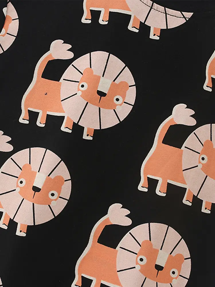 Malwee Boys Printed Cotton Shorts Set Black Elephant Summer - Image 4