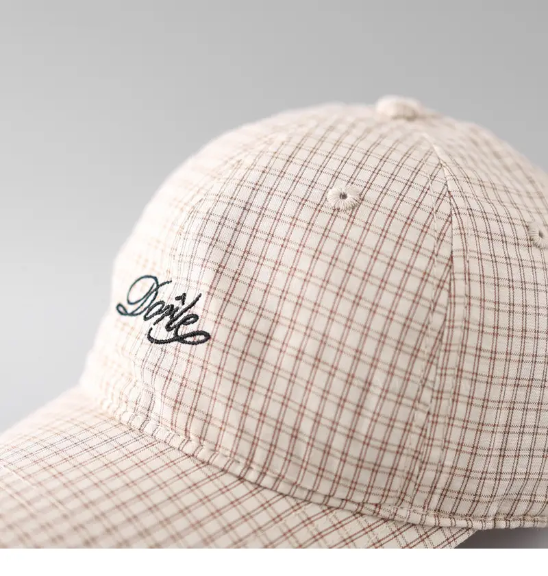 Korean-style Plaid Baseball Cap for Men Women — feature 7